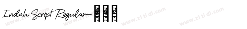 Indah Script Regular字体转换